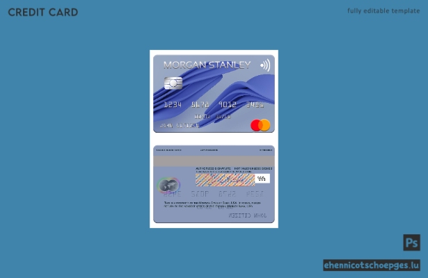 USA Morgan Stanley Bank Mastercard Beispielvorschau